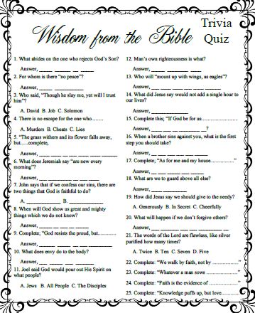 Bible Quiz For Adults 66
