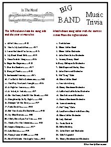 Our Big Band Trivia Covers Really Old And Really Good Music