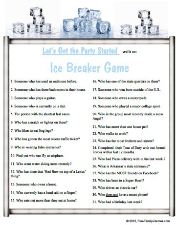 Party-ice-breaker-games will get your party started.
